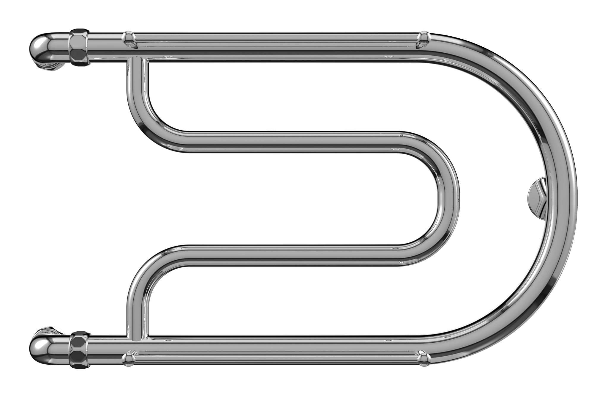 4620768881237 ЭКОНОМ Фокстрот AISI 32х2 320х500 Полотенцесушитель TERMINUS Нержавеющая сталь - Вид №1