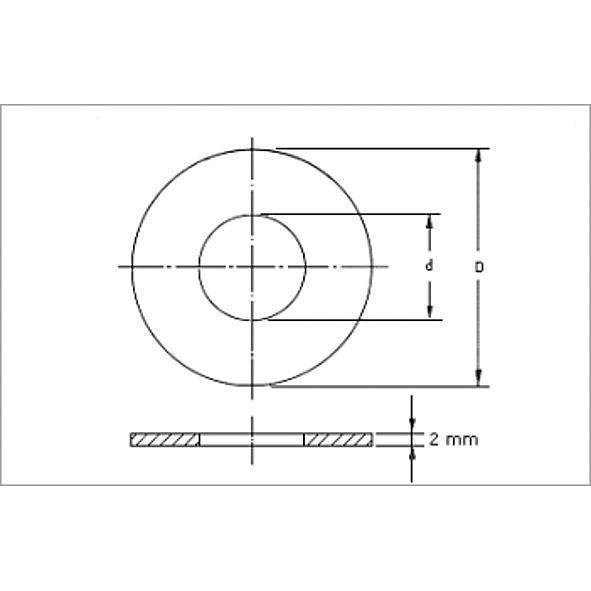1D65 SANHA FL-D уплотнение для фланцев высок. давл., безасбест. DN 65 - PN10/16 (77x127x2mm) мм  - Вид №1