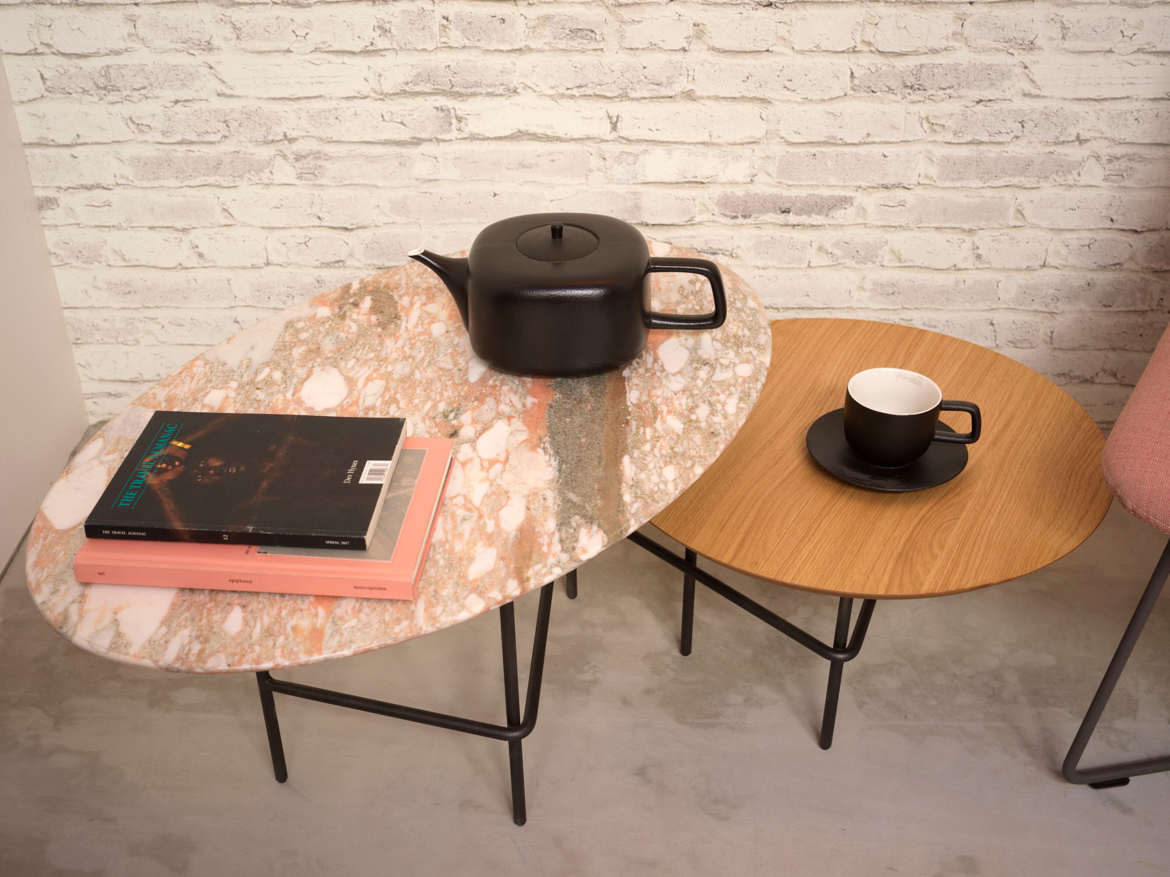 Низкий журнальный столик с двойной столешницей из мрамора и МДФ SITIA LOVERS ARCH-00088209 - Вид №2