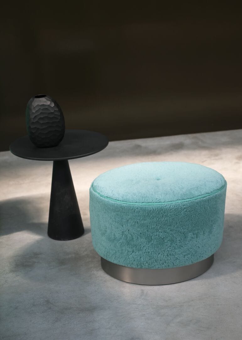 Круглый кожаный пуф Baxter Anais ARCH-00076576 - Вид №3