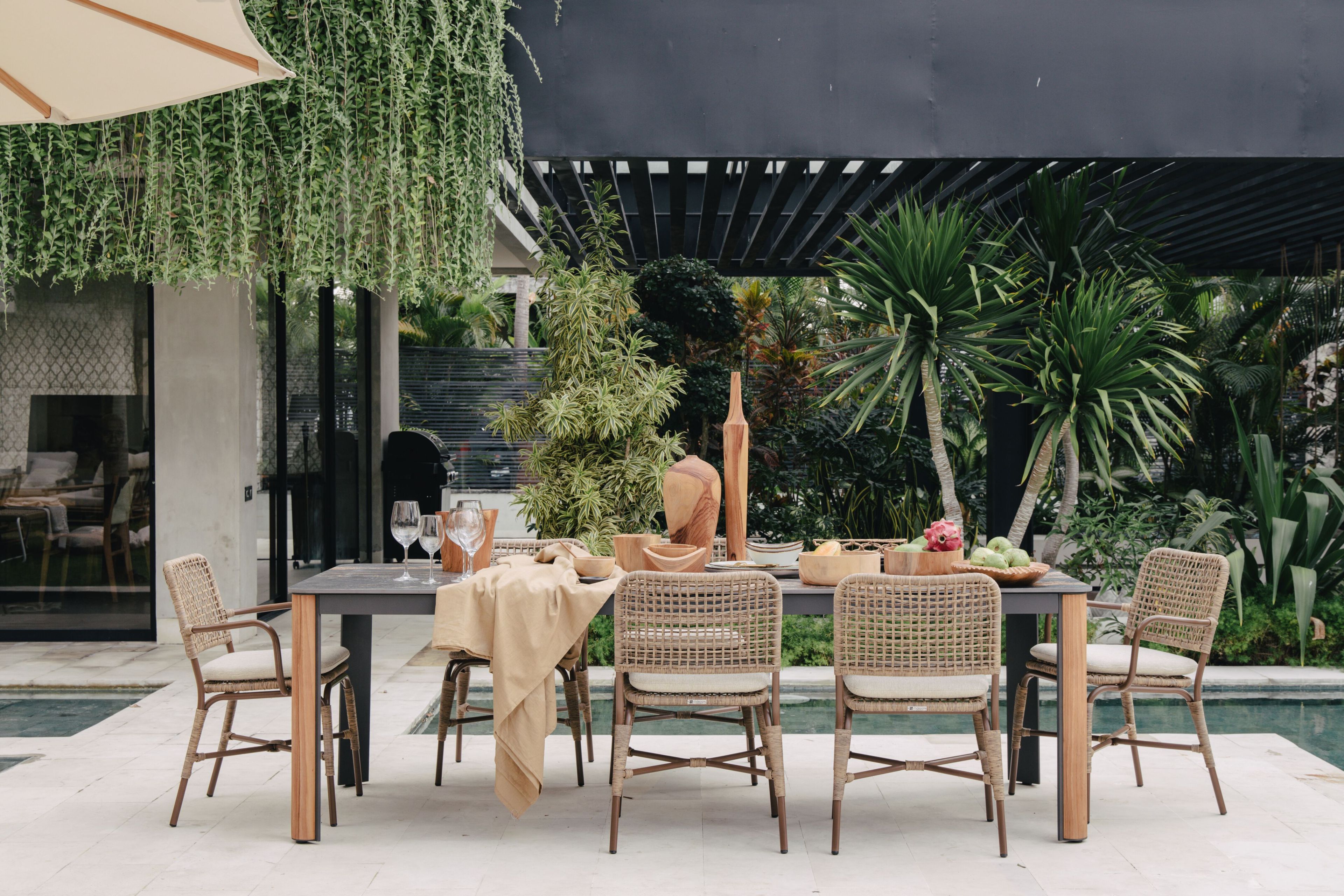 Прямоугольный садовый стол из керамогранита cbdesign Puntolinea ARCH-00137271 - Вид №7