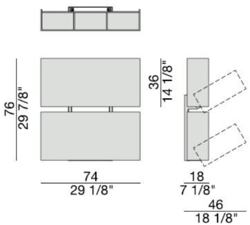 Porada Подвесной обувной шкаф из кожи Iron sun-id-1419957 - Вид №3