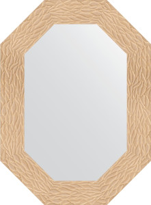 BY 7177 Зеркало в багетной раме - золотые дюны 90 mm EVOFORM Octagon