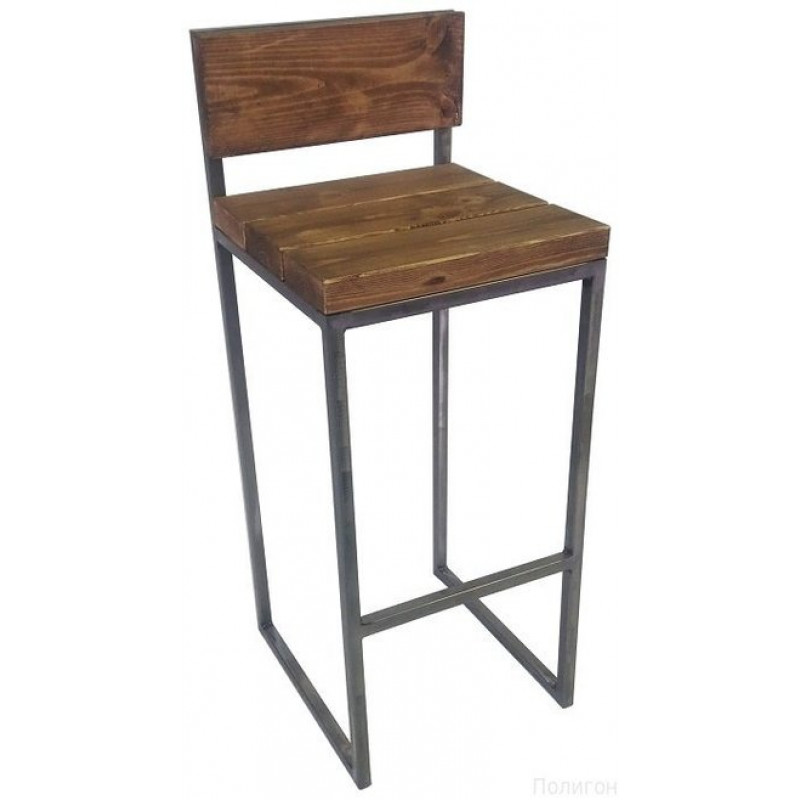 LFSS01.01.01-MS.LF ЛОФТ 1 со спинкой, стул барный уличный металлический LAB.Space  - Вид №1