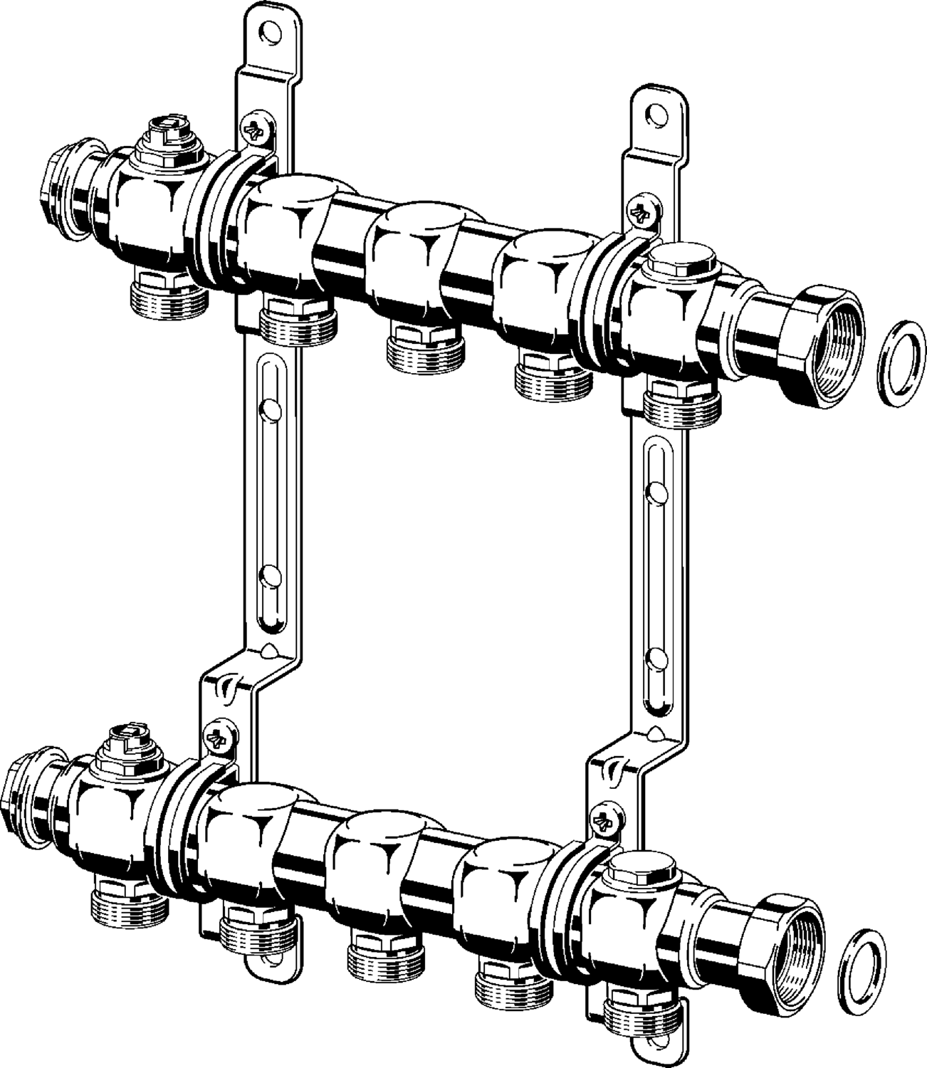 586 225 Модель 1078 Трубопроводные системы  Pexfit Pro  Коллекторы для отопления Santreyd  - Вид №1