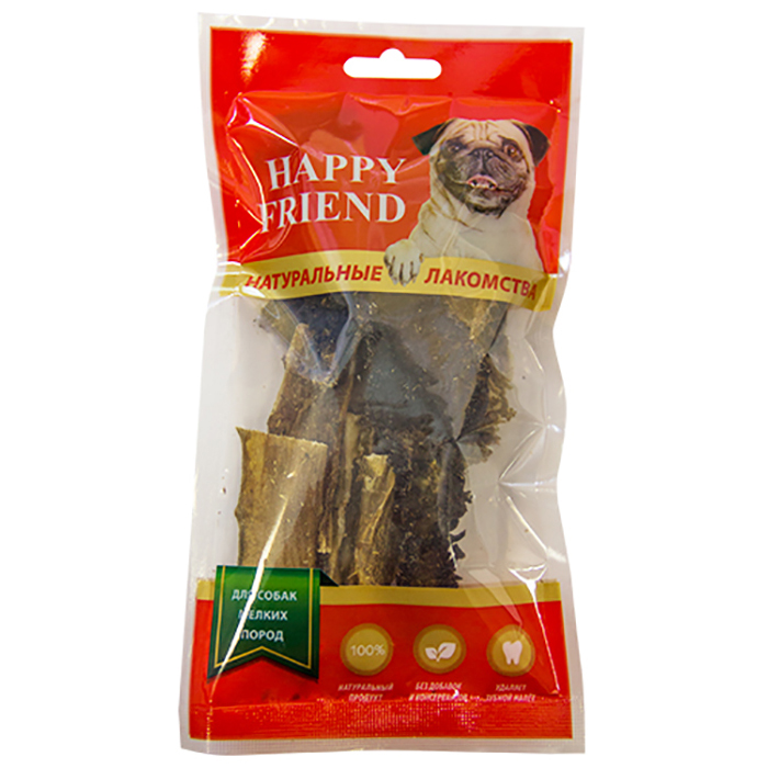ПР0048356 Лакомство для собак Рубец говяжий для мелких пород 30г HAPPY FRIEND 