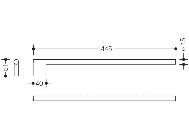 900.09.001XA вешалка для полотенец HEWI System 900 - Вид №1