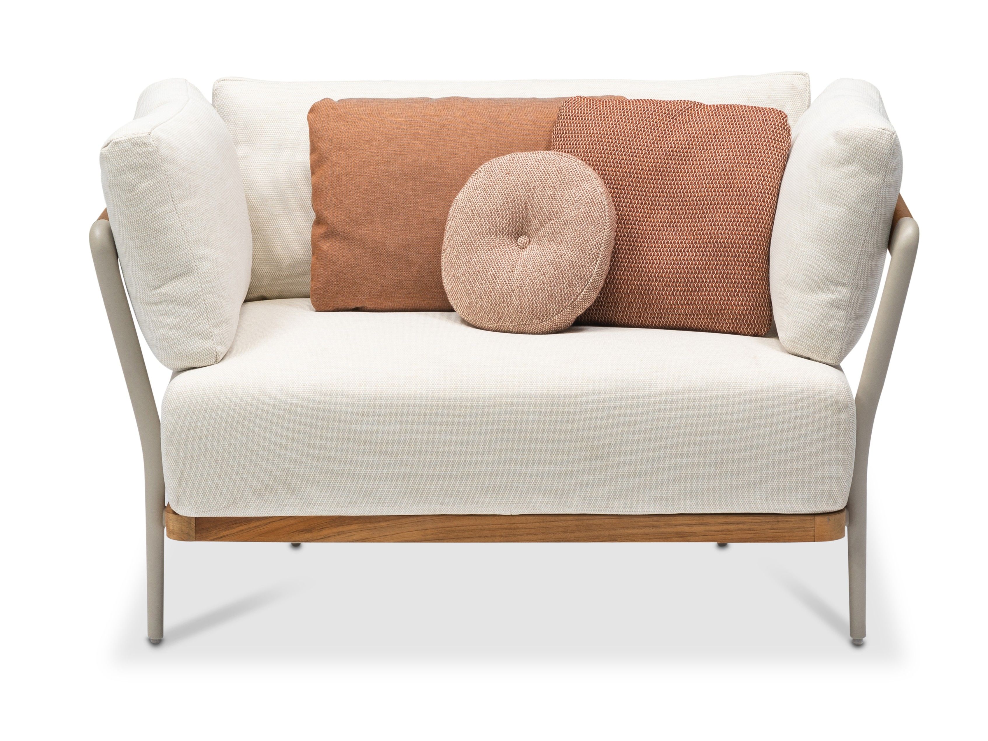 Мягкое тканевое садовое кресло с подлокотниками MANUTTI Flows ARCH-00014148