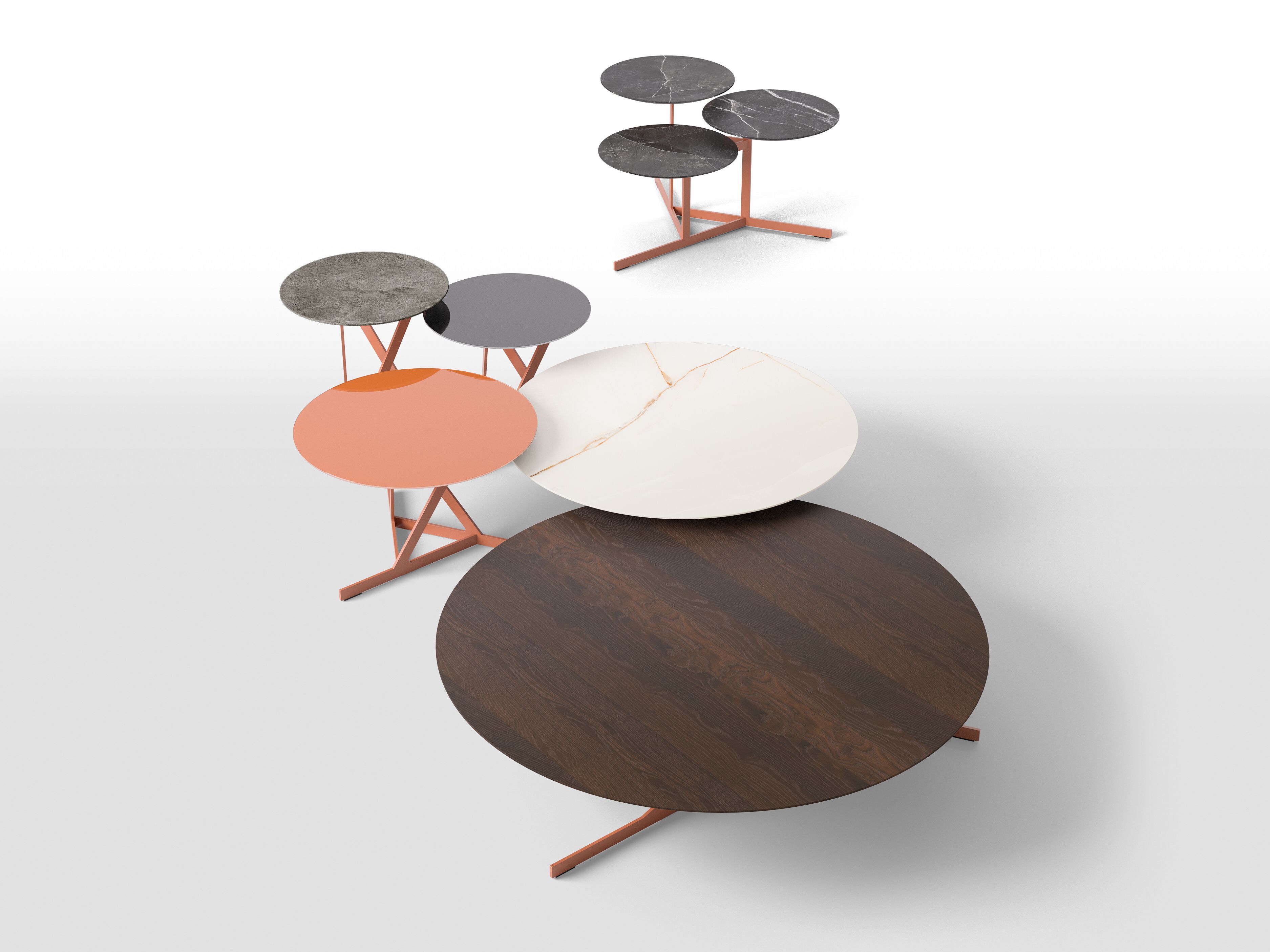 Круглый металлический журнальный столик Busnelli JAGGER ARCH-00088035