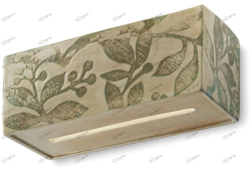 FERROLUCE Прямоугольный керамический настенный светильник Vague C1418