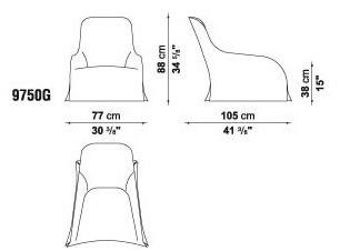 Maxalto Кресло Bergere из ткани с высокой спинкой и подставкой для ног Kalos sun-id-1463398 - Вид №4