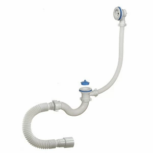 Сифон для ванны с гиб.тр.1 1/2 40 (вып.пл.)перелив А-70089 (О) А-70089