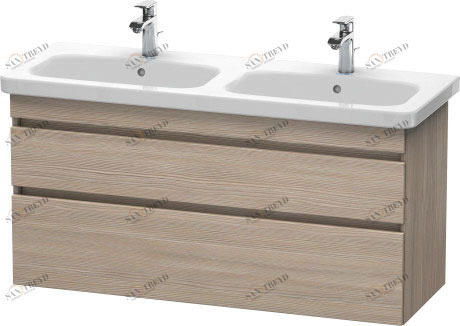 DS649803131 Тумбочка подвесная DuraStyle #DS6498 1230 x 448 мм Сосна серебристая, декор Duravit