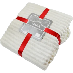 Плед «Лион» 180х200 см микрофибра цвет белый