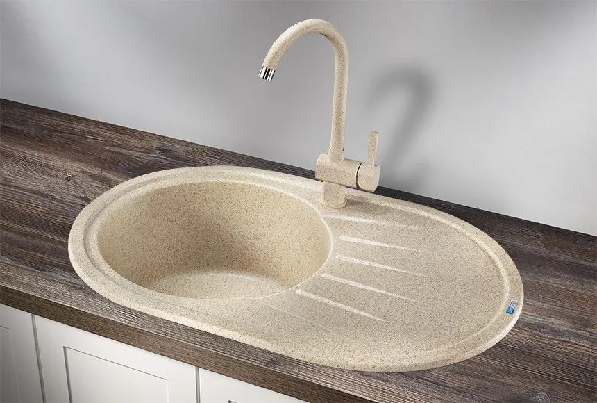 7601, КЛАССИК, кухонная мойка, СтандАРТ кварц GRANULA Standart 7601-ST02