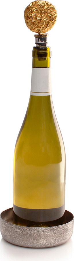 10600363 Michael Aram Набор стоппер и подставка для вина Michael Aram "Паслён" 13см, 9см Сталь нержавеющая 