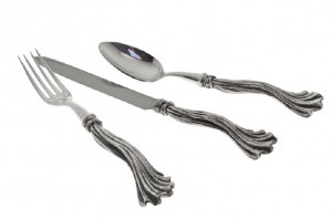 Набор столовых приборов , бронза, серебрение Lauret