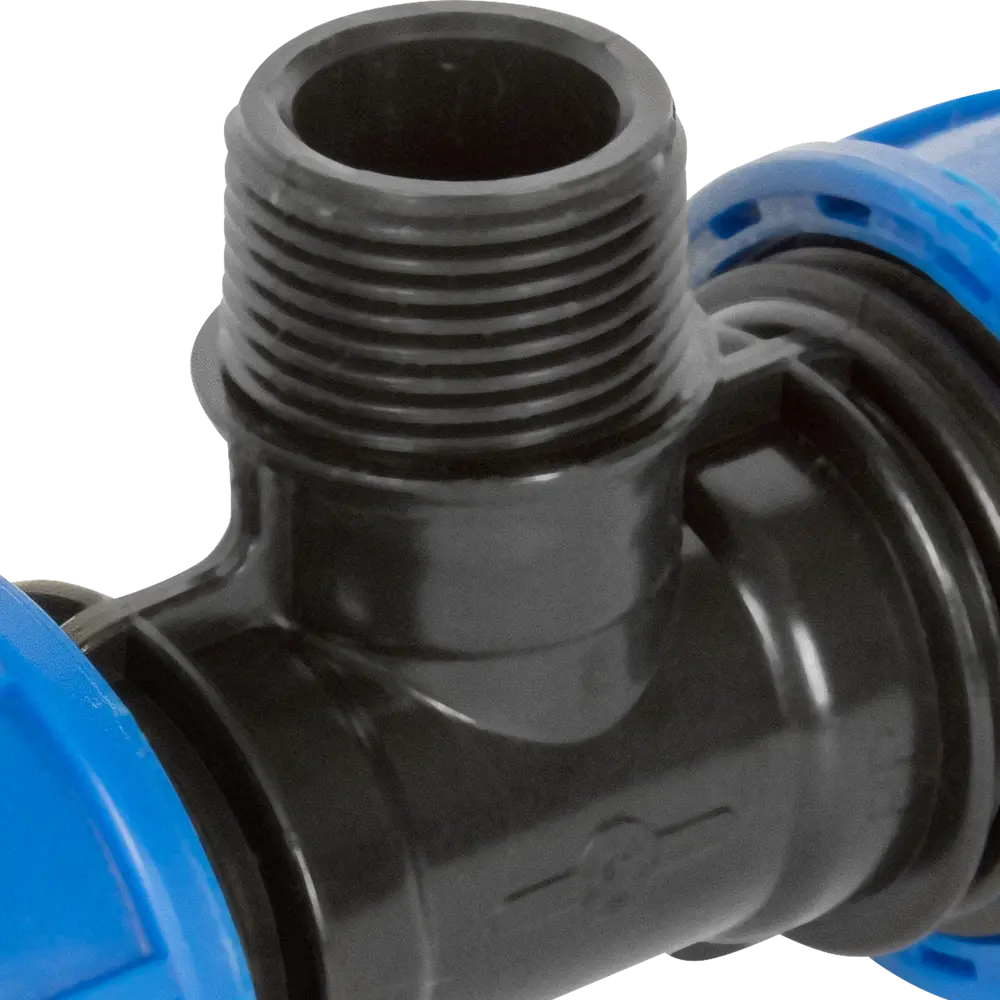 Тройник ПНД Unio ø3/4"х25х25 мм наружная резьба 82149031 STLM-2058712  - Вид №1