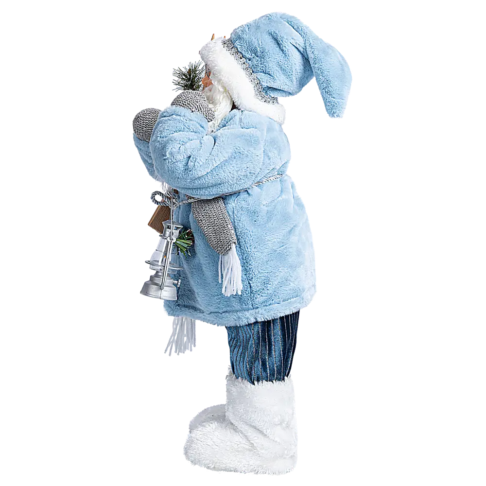 89368054 Декоративная фигура Санта с посохом 22x36 см голубой STLM-1499181 Santreyd Christmas - Вид №3