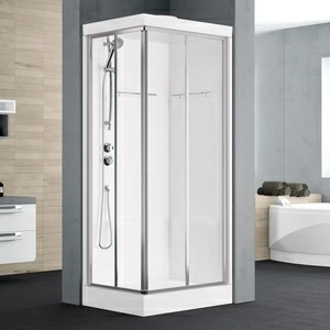 Novellini. Душевая кабина 80x80 см A STANDARD с крышей ALBA