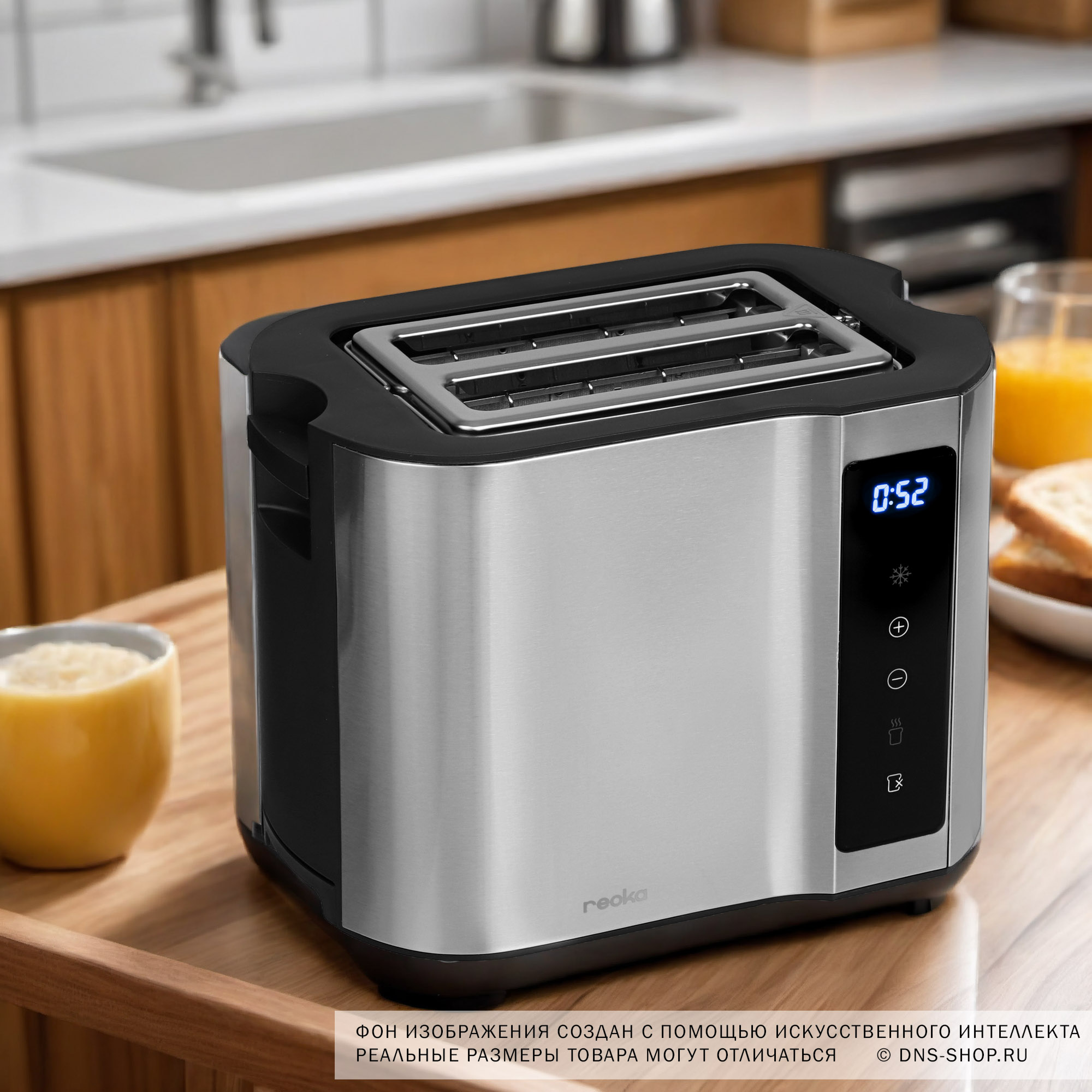 9017696 Тостер Reoka RKT-MD806 серебристый STDN-0005387 - Вид №8