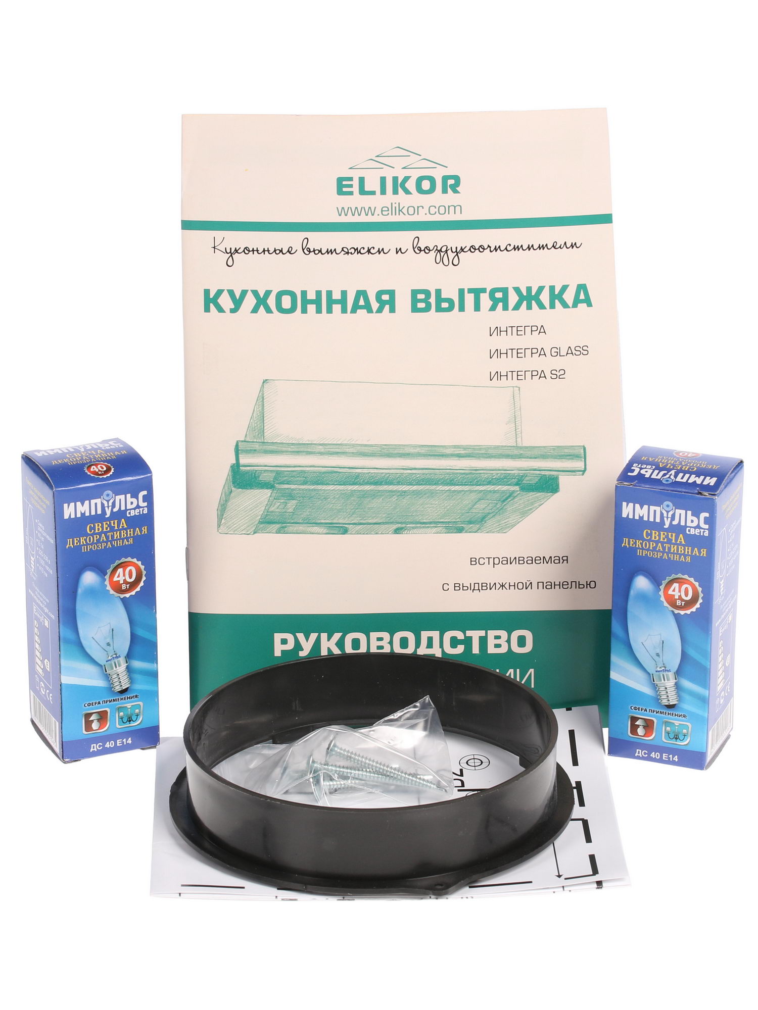 1024843 Вытяжка телескопическая ELIKOR Интегра 60П-400-В2Л бежевый/бежевый STDN-0146966 - Вид №9