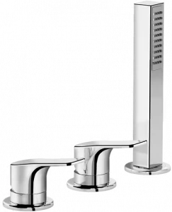 Fir Italia Комплект для ванны из латуни с ручным душем на 3 отверстия New handy 52 5231504