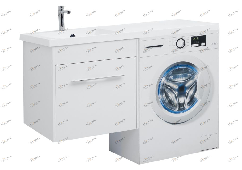 Тумба с раковиной Aquanet Августа 120 L белый 0023956500210026