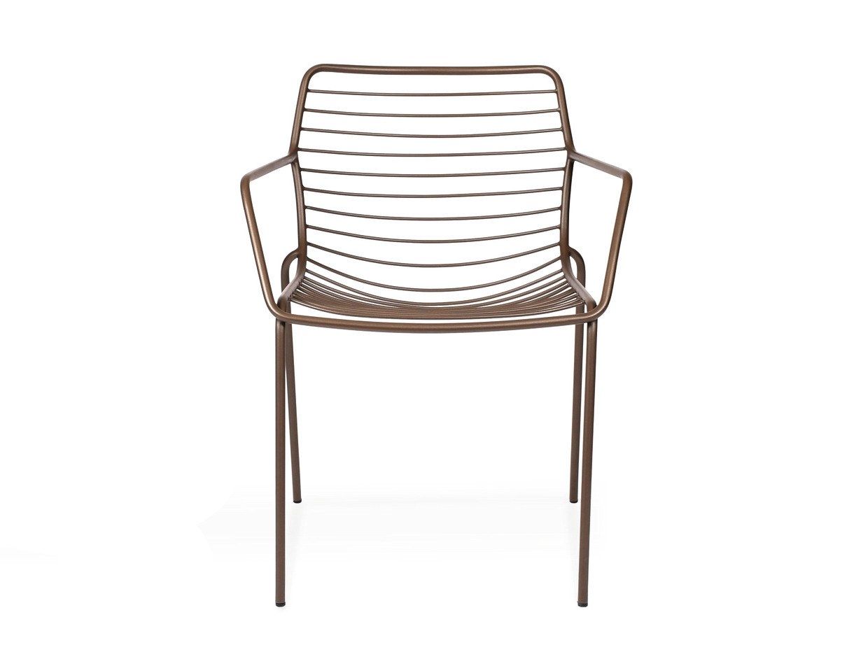 Штабелируемый стул из нержавеющей стали с подлокотниками FISCHER MÖBEL Claris ARCH-00046691 - Вид №3