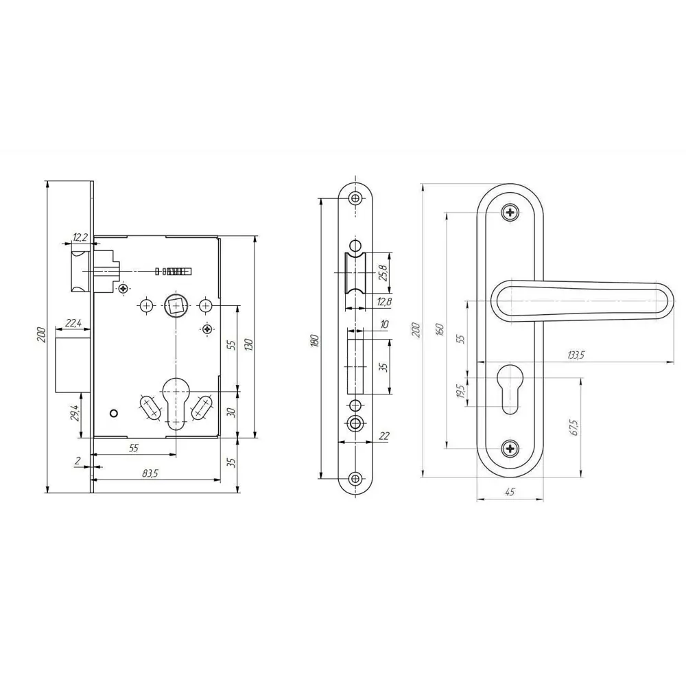 Врезной замок АБСОЛЮТ ЗВ4-3.03 для входных дверей 89057052 STLM-0903606 - Вид №7
