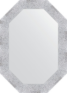 BY 7277 Зеркало в багетной раме - чеканка белая 70 mm EVOFORM Octagon