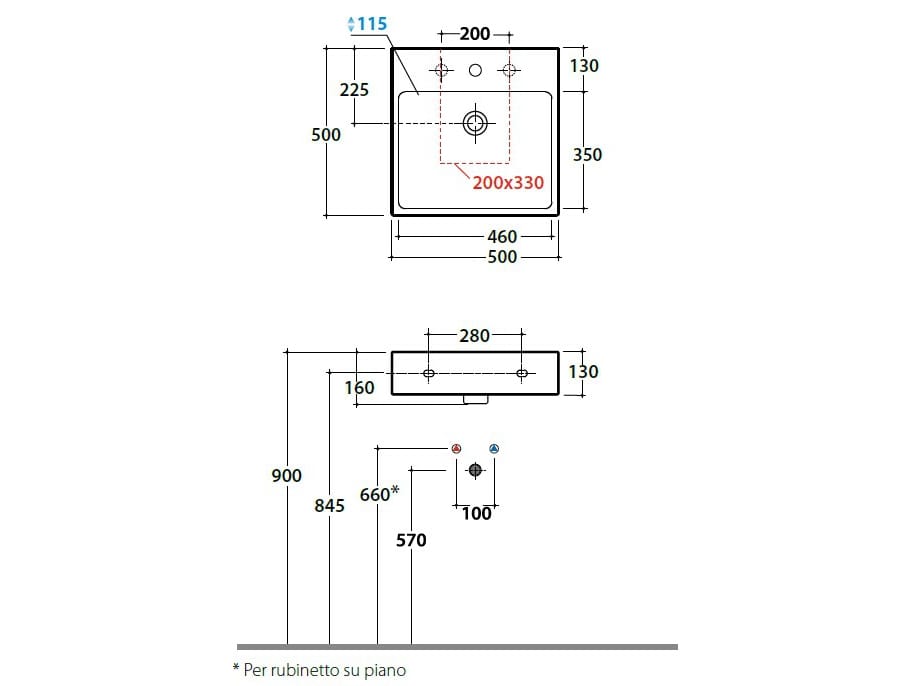 Одинарная керамическая раковина с переливом Ceramica Globo классика ARCH-00075033 - Вид №1