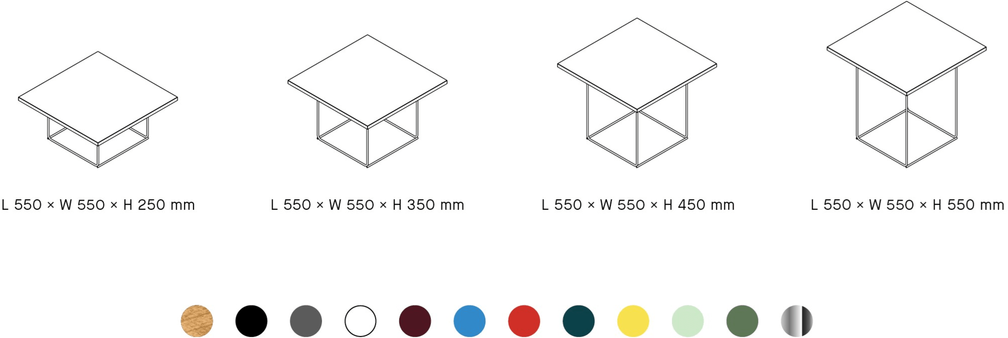 LOEHR Модульный квадратный сервисный столик Umbra sun-id-1457025 - Вид №3