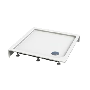 Поддон квадратный 900х900х150 из стеклокомпозита SMC Radomir A150 (поддон на раме-подставке с устройством слива)