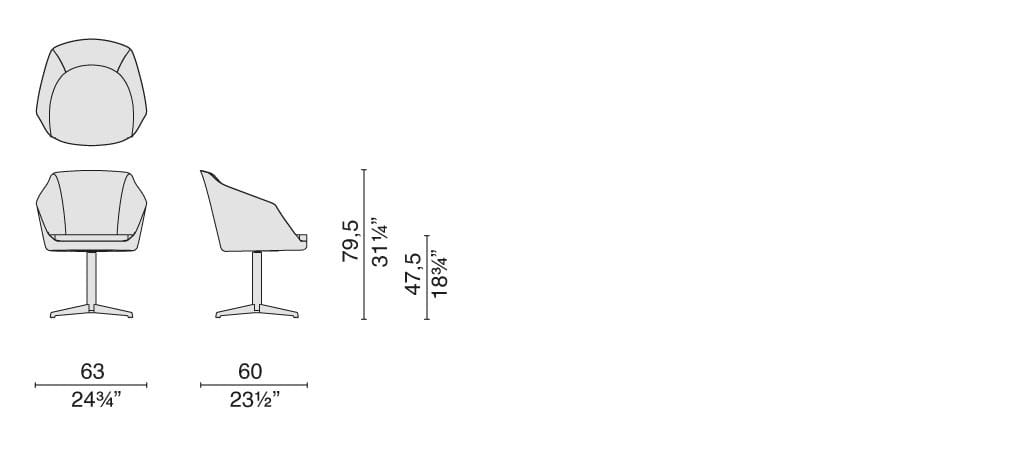 Тканевый стул с подлокотниками CAPPELLINI MARFA ARCH-00108031 - Вид №4