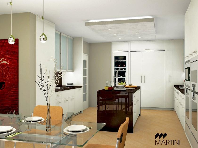 Martini Interiors Кухня из лакированного массива дерева на заказ с островом sun-id-1463722 - Вид №2