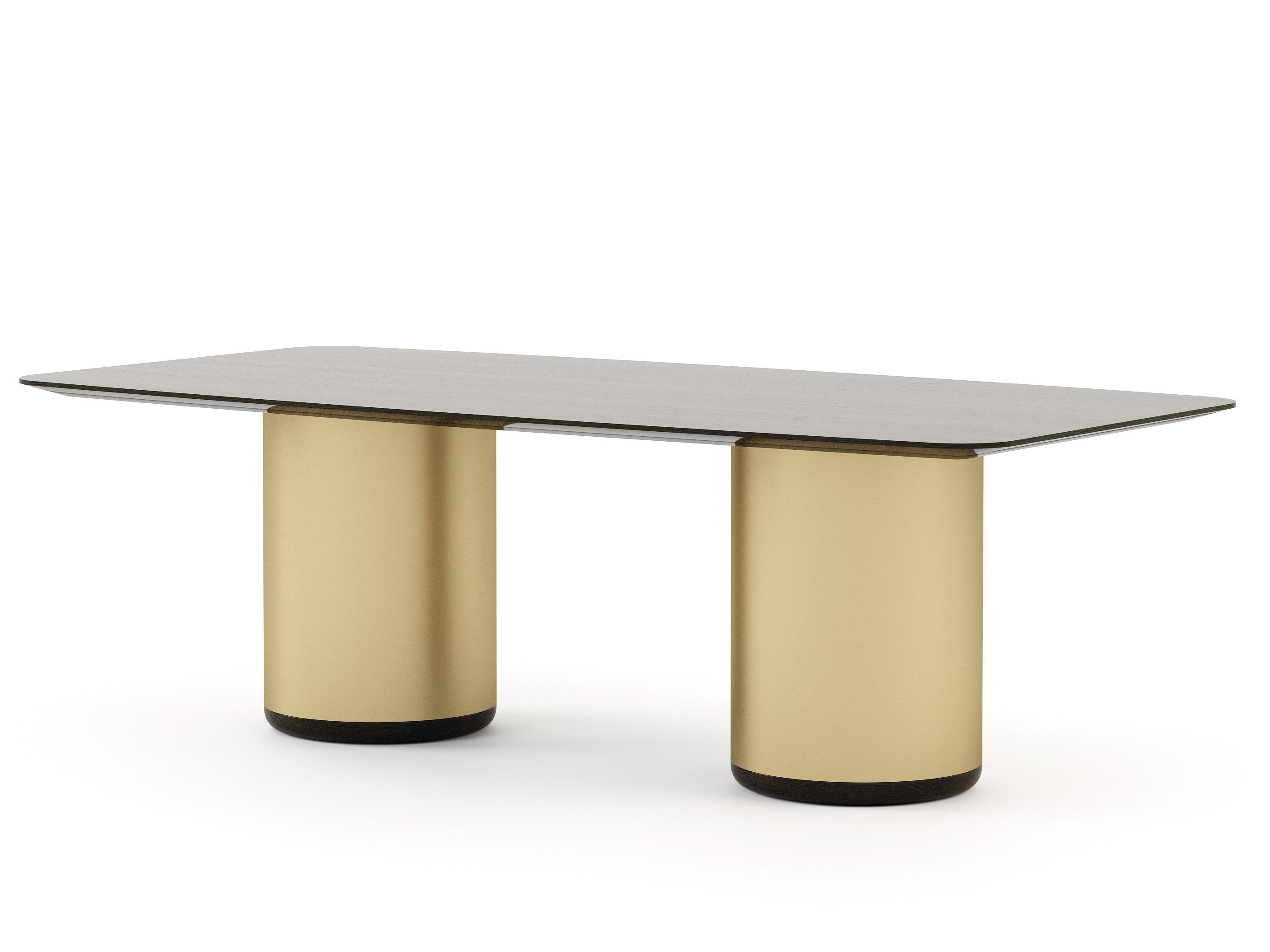 Прямоугольный обеденный стол из латуни и дерева Stylish Club His &amp ARCH-00014525 - Вид №8