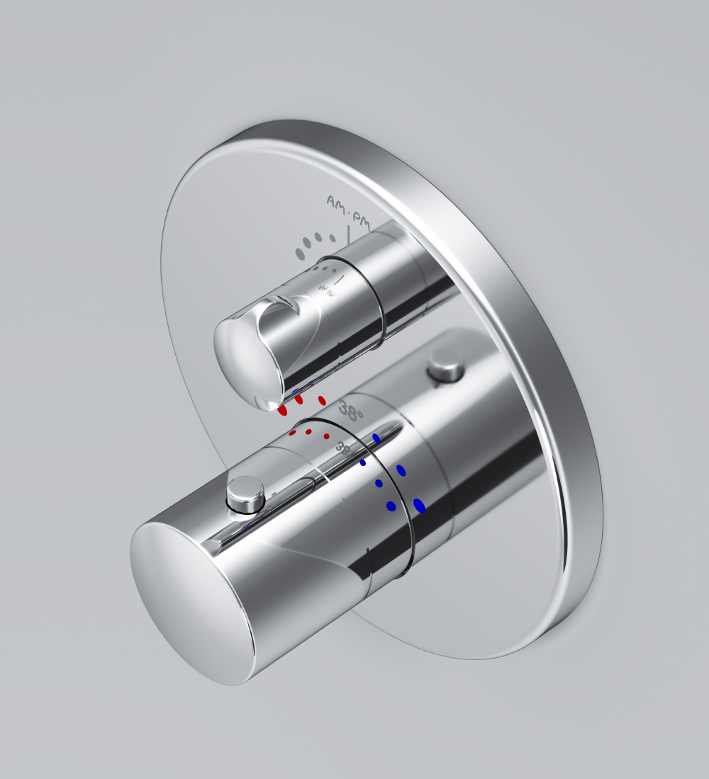 F8085500 cмеситель д/ванны/душа встраиваемый с термостатом шт AM.PM Like - Вид №1
