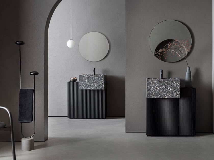 Состав ванной комнаты с раковиной, зеркалом и лампой Pirovano Пилар ARCH-00005658