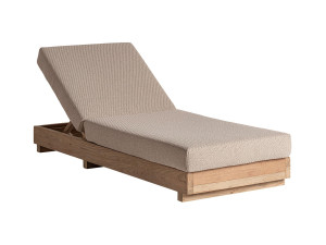 Садовая кровать с откидной спинкой из ткани и дерева