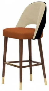 Moanne Барный стул из ткани с подставкой для ног La habana