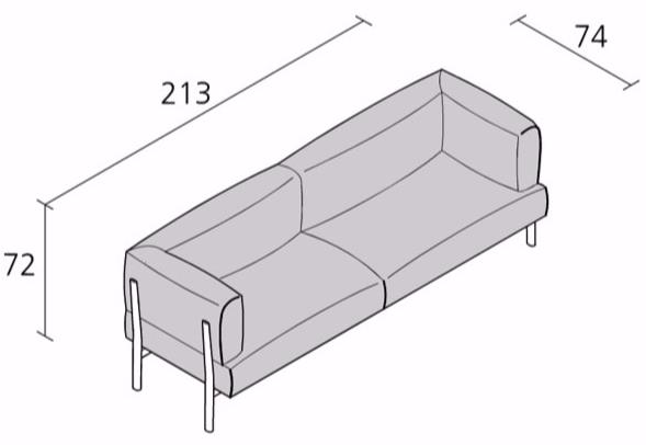 Alias 3-х местный диван Eleven sun-id-1469535 - Вид №3
