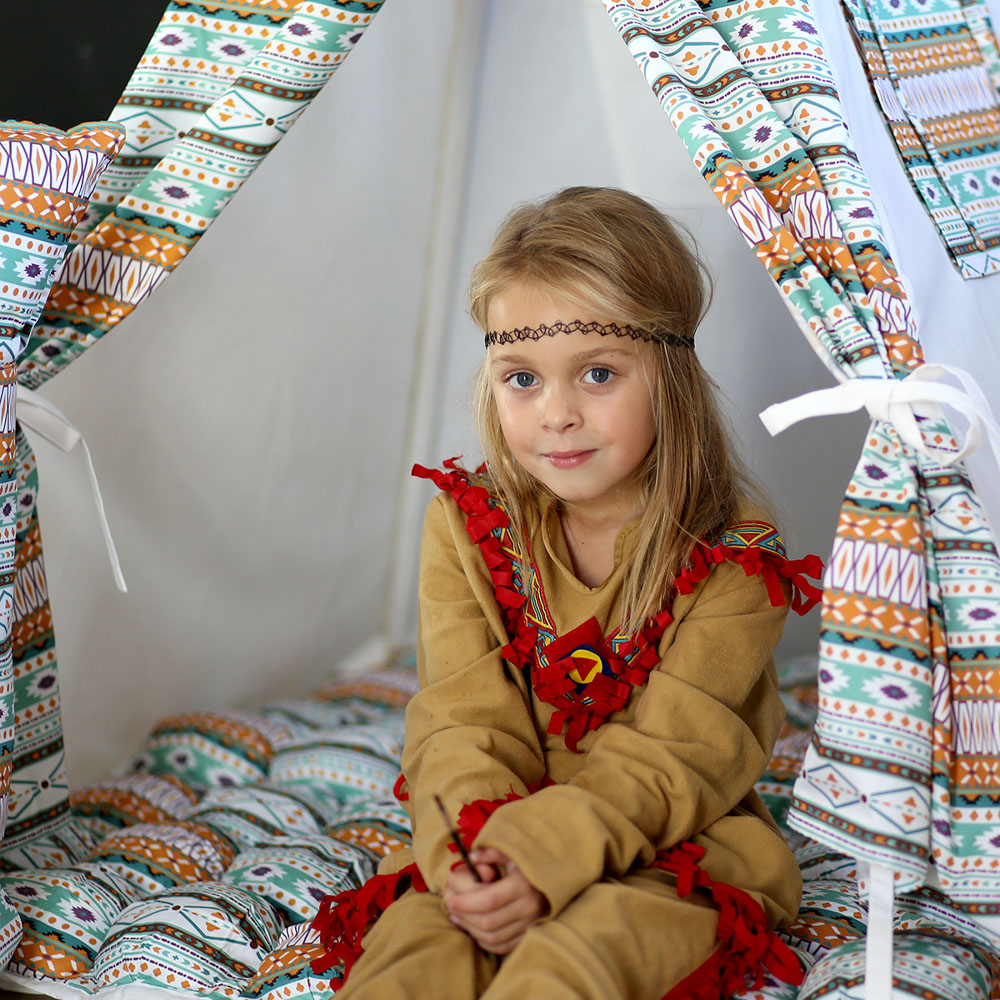 Вигвам Aztec с окном,карманом и флажками VAMVIGVAM AZTEC 281919 Оранжевый;голубой Santreyd - Вид №4