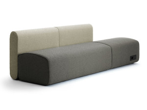 3-местный тканевый модульный контрактный диван