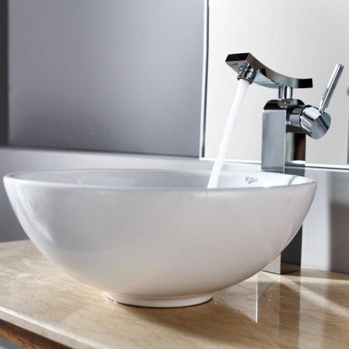 KCV141-KEF14300CH Накладная раковина на столешницу  прямоугольная Krausru  - Вид №9