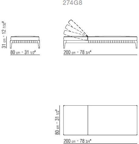 Flexform Садовый лежак из ткани Atlante sun-id-1367155 - Вид №1
