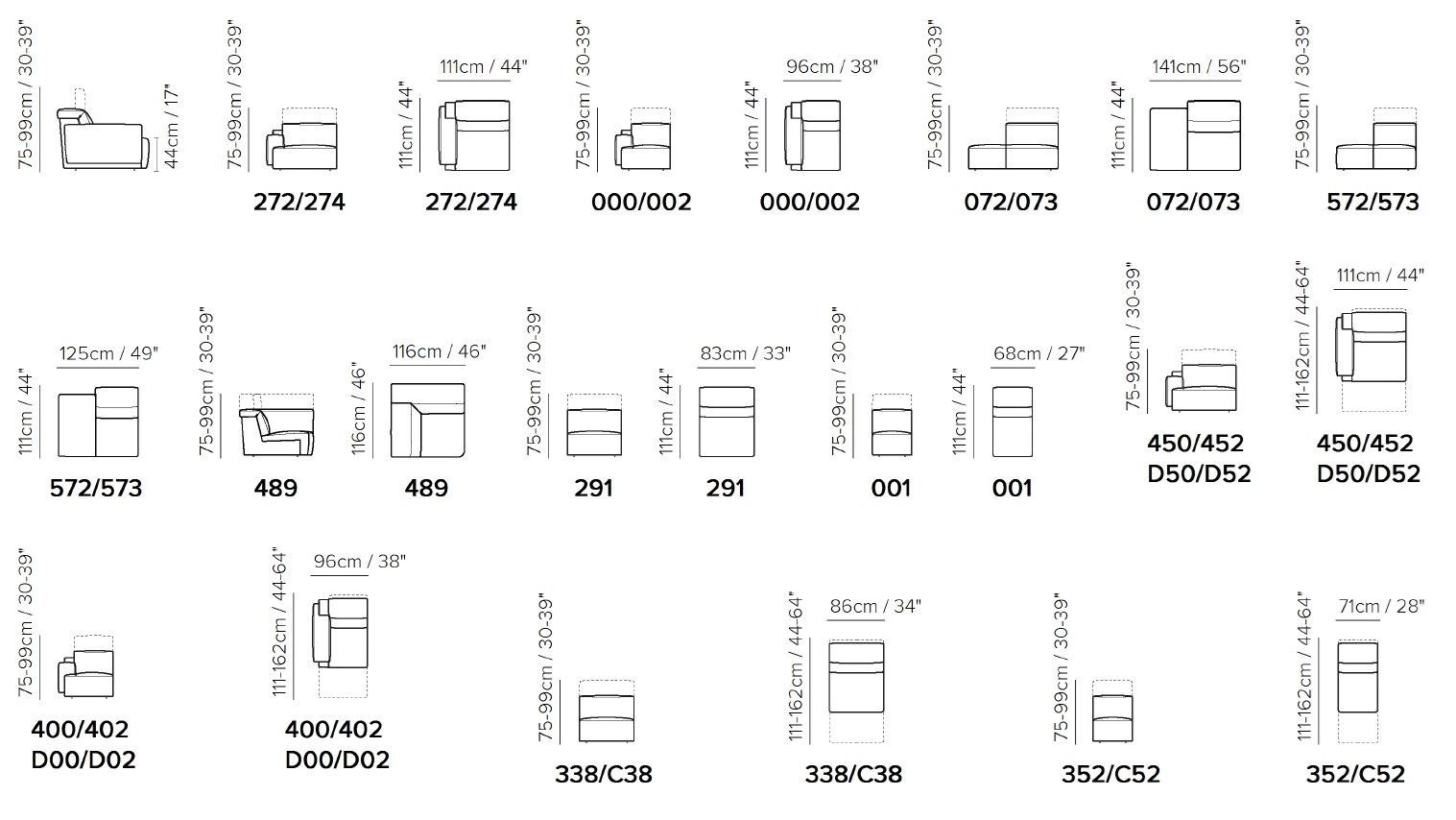 Угловой диван с откидной спинкой из ткани Natuzzi Italia IAGO ARCH-00131625 - Вид №15