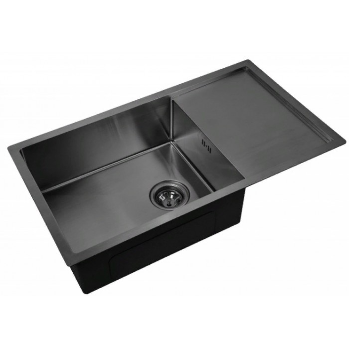 Мойка Zorg INOX-PVD 7844 GRAFIT, Zorg pvd 7844 GRAFIT Мойка кухонная прямоугольная Zorg  - Вид №1