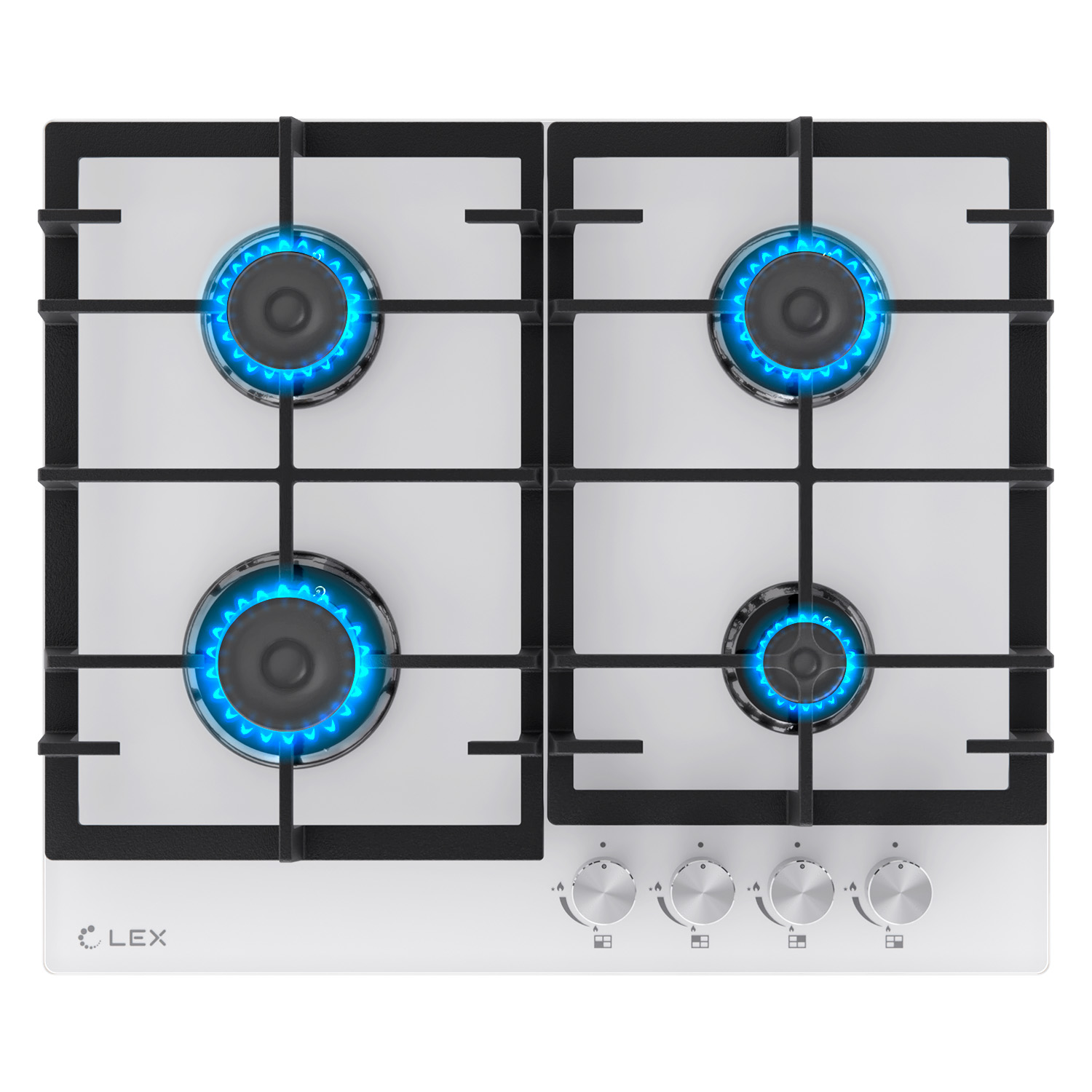 9242196 Газовая варочная поверхность LEX GVG 642-1 WH STDN-0096060 - Вид №2