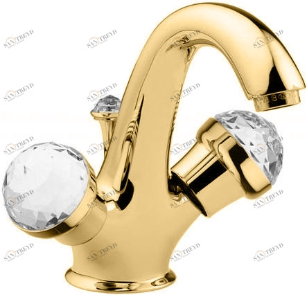 Смеситель MIGLIORE Axo Swarovski ML.AXO-634F.DO для раковины - золото 
